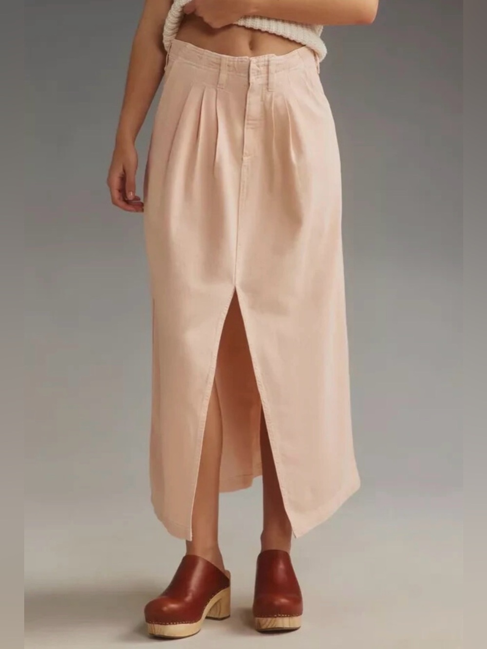 Anthropology Pilcro Slouchy Trouser Midi/Maxi Skirt Size 8 - Picture 3 of 11